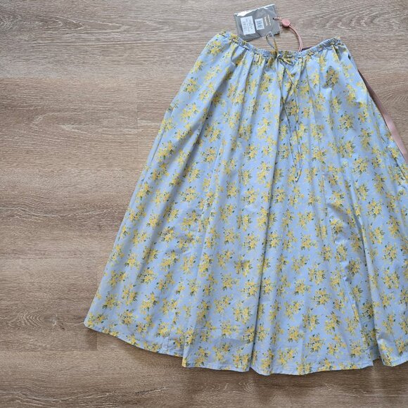 House of Cb Cora Gathered Lace-Up Skirt with Pockets Blue Size XS New With Tags - Picture 5 of 17